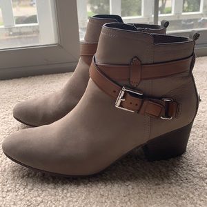 Coach Nubuck Leather Booties 7.5